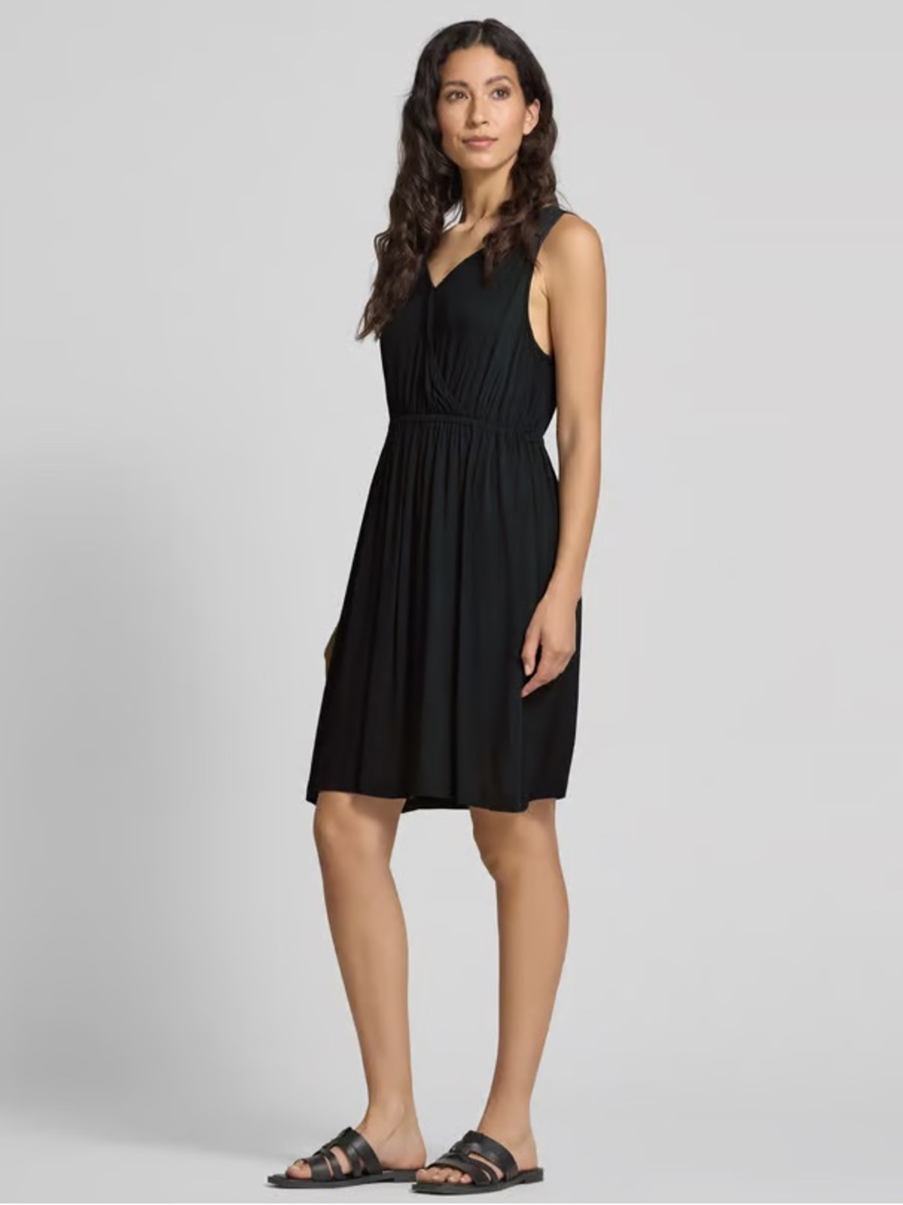 Classic Black V-Neck Sleeveless Dress